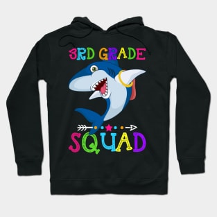 Shark Team 3rd Grade Squad Teacher Back To School Hoodie